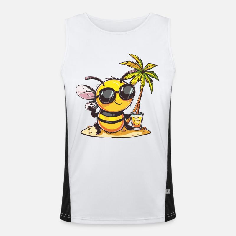 Vacances d’été à la plage Bee Débardeur respirant contrasté Homme 