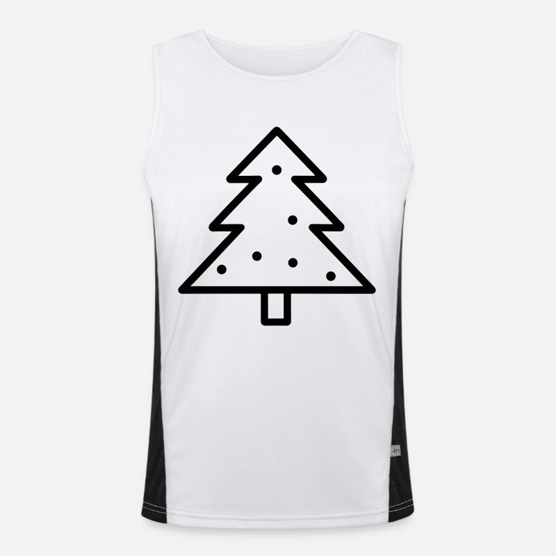 Weihnachtsbaum Funktionelles Kontrast-Tank Top für Männer 