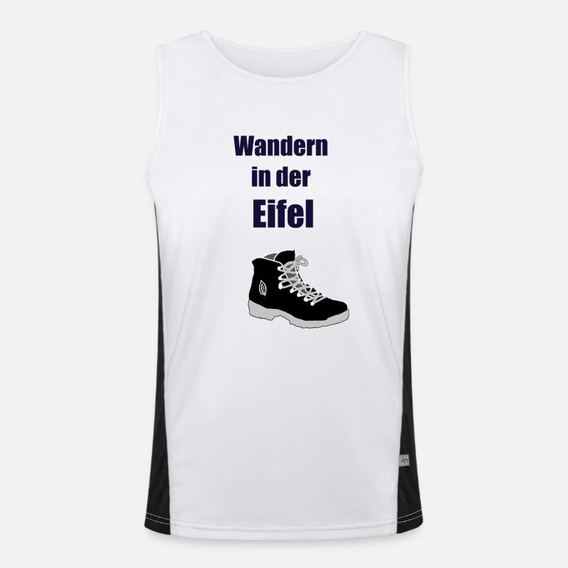 Wandern in der Eifel , Eifel Edition shirt , Funktionelles Kontrast-Tank Top für Männer 