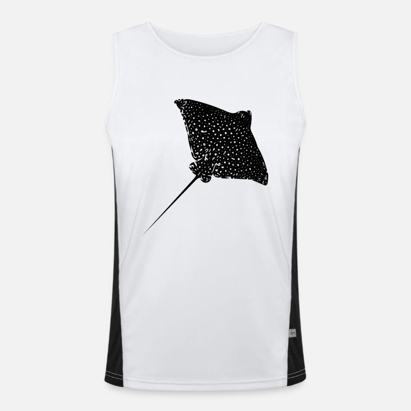 Eagle rays - Men's Functional Contrast Tank Top  - white/black