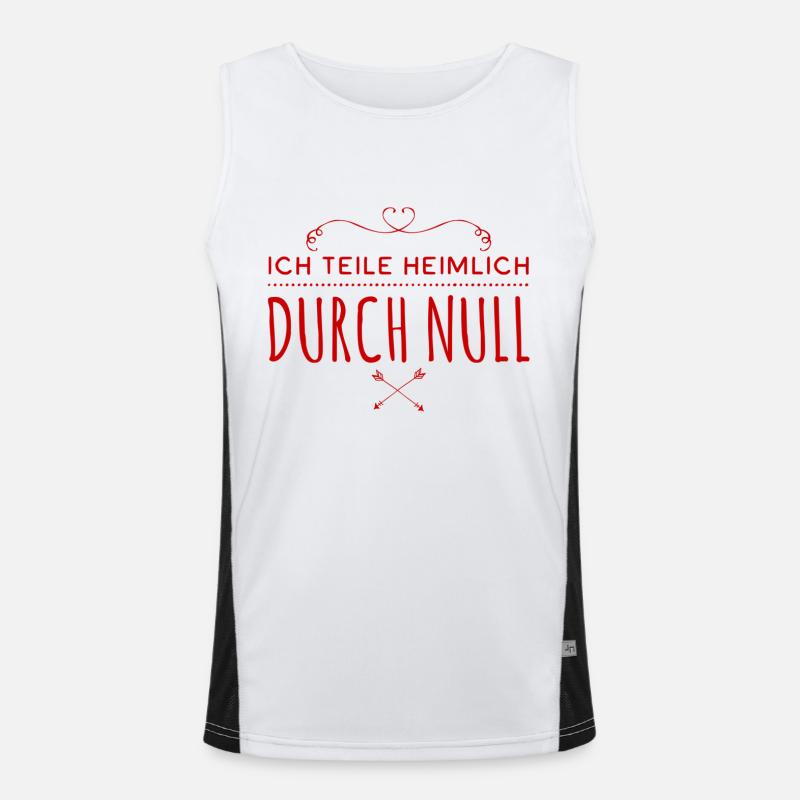 ich teile heimlich durch Null Funktionelles Kontrast-Tank Top für Männer 