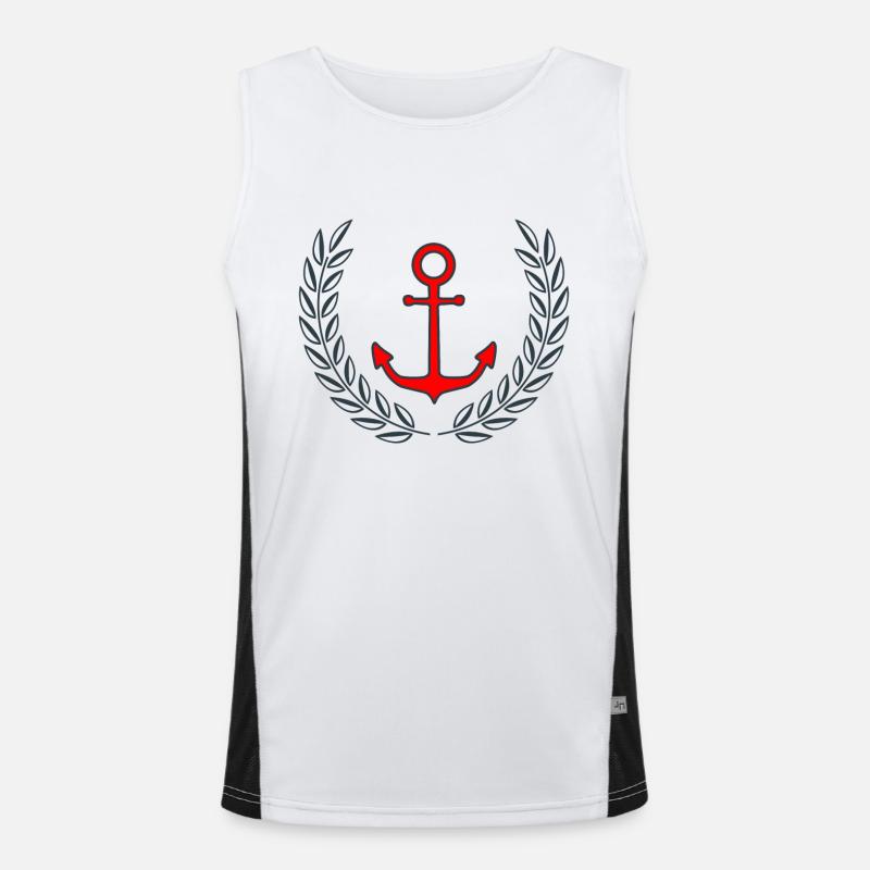 Anker maritim Funktionelles Kontrast-Tank Top für Männer 