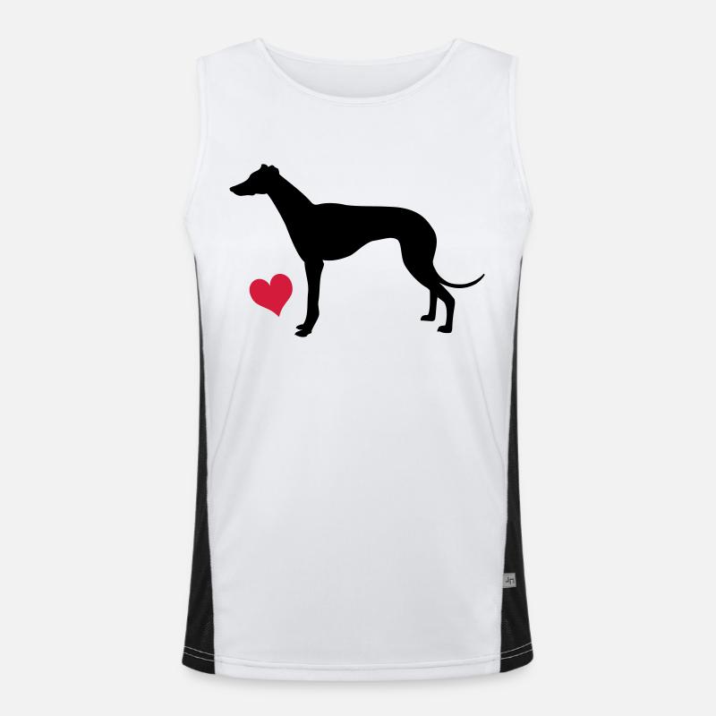 Windhund Funktionelles Kontrast-Tank Top für Männer 