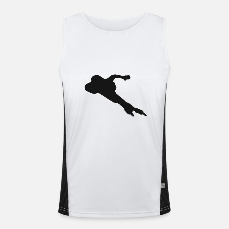 Eisschnelllauf Eislauf Eiskunstlaufen Schlittschuh Funktionelles Kontrast-Tank Top für Männer 