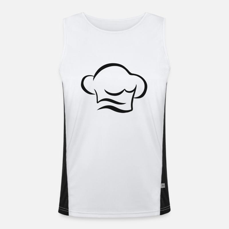 Chef hat cooking amateur chef gift chef baker Men's Functional Contrast Tank Top 