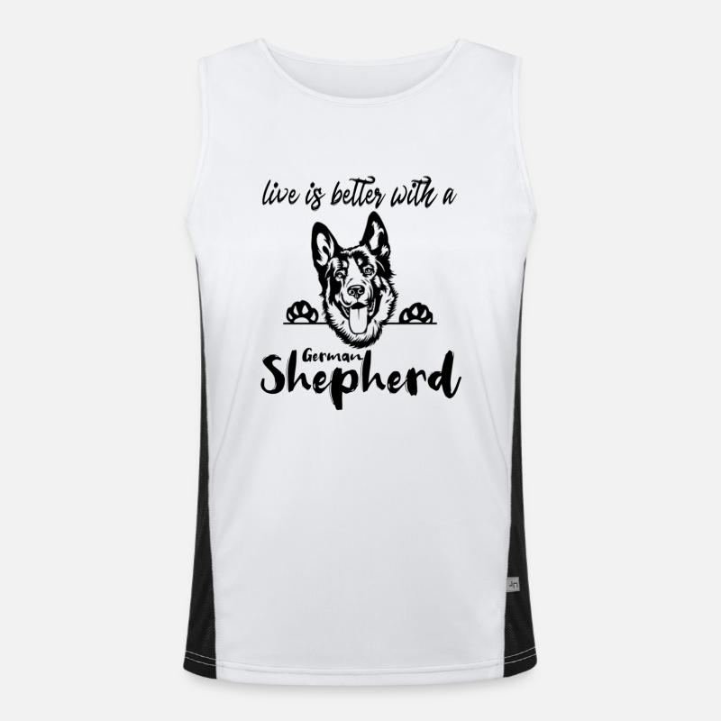 German Shepherd Men's Functional Contrast Tank Top 