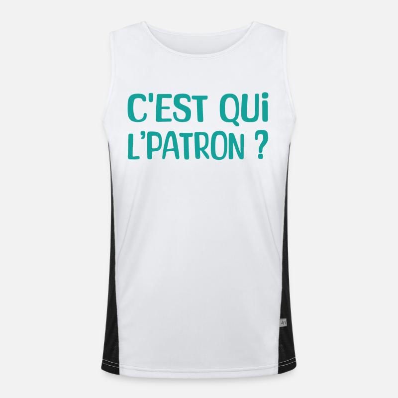 C'est qui l'patron ? Débardeur respirant contrasté Homme 