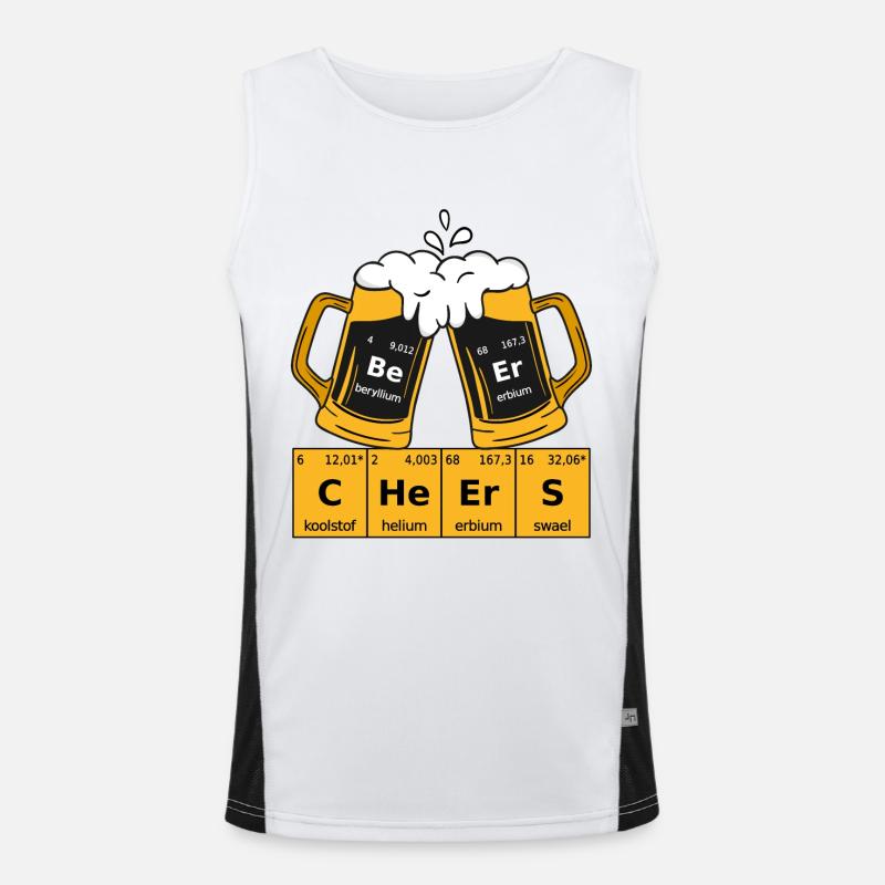 Bier Periodensystem Funktionelles Kontrast-Tank Top für Männer 