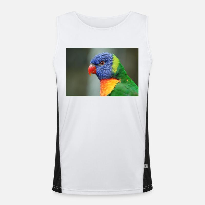 Honigpapagei alias Loris Funktionelles Kontrast-Tank Top für Männer 