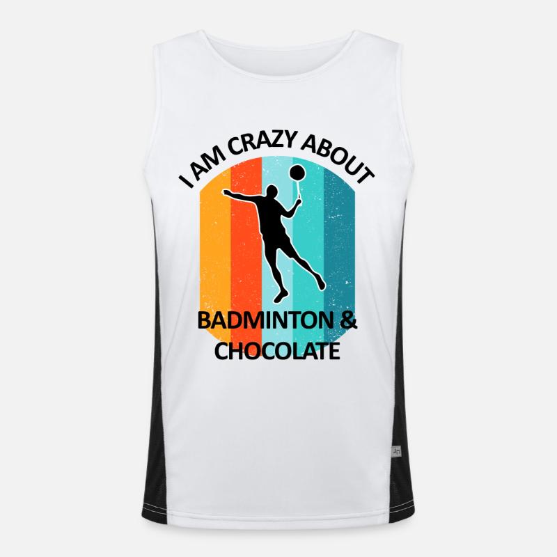 Badminton Badminton Badminton Player Chocolat Débardeur respirant contrasté Homme 
