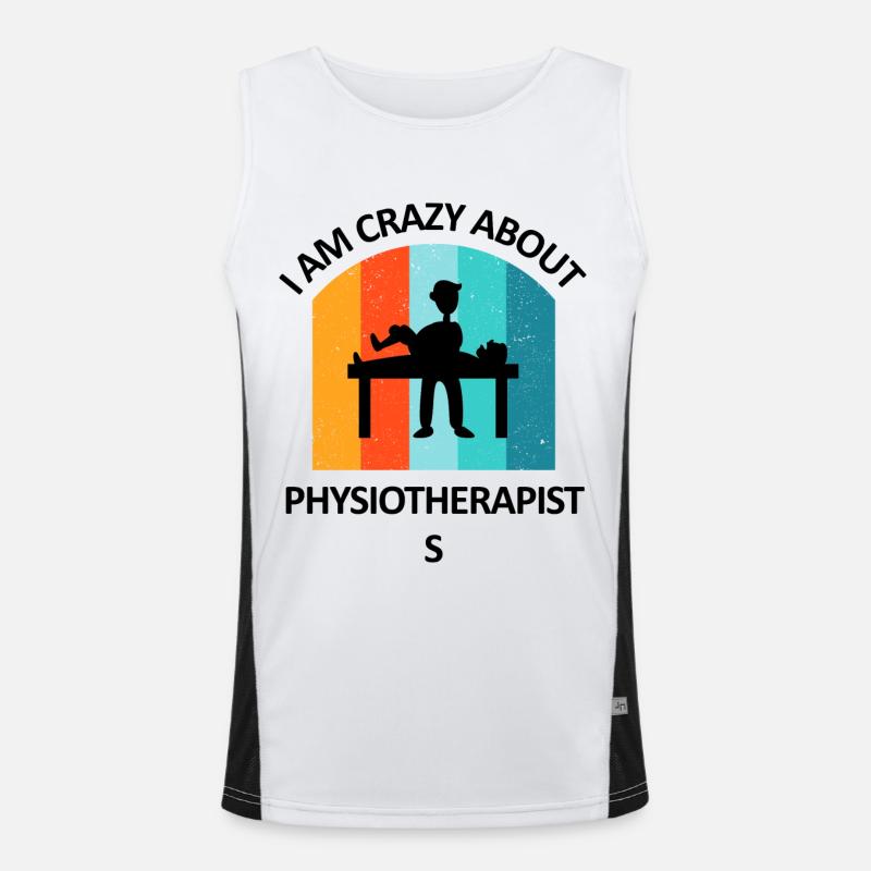 Physical Therapist Humorous Gift Saying Funny Men's Functional Contrast Tank Top 