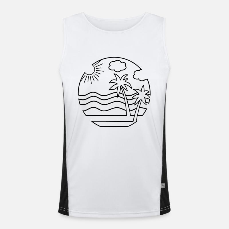 Beach Men's Functional Contrast Tank Top 