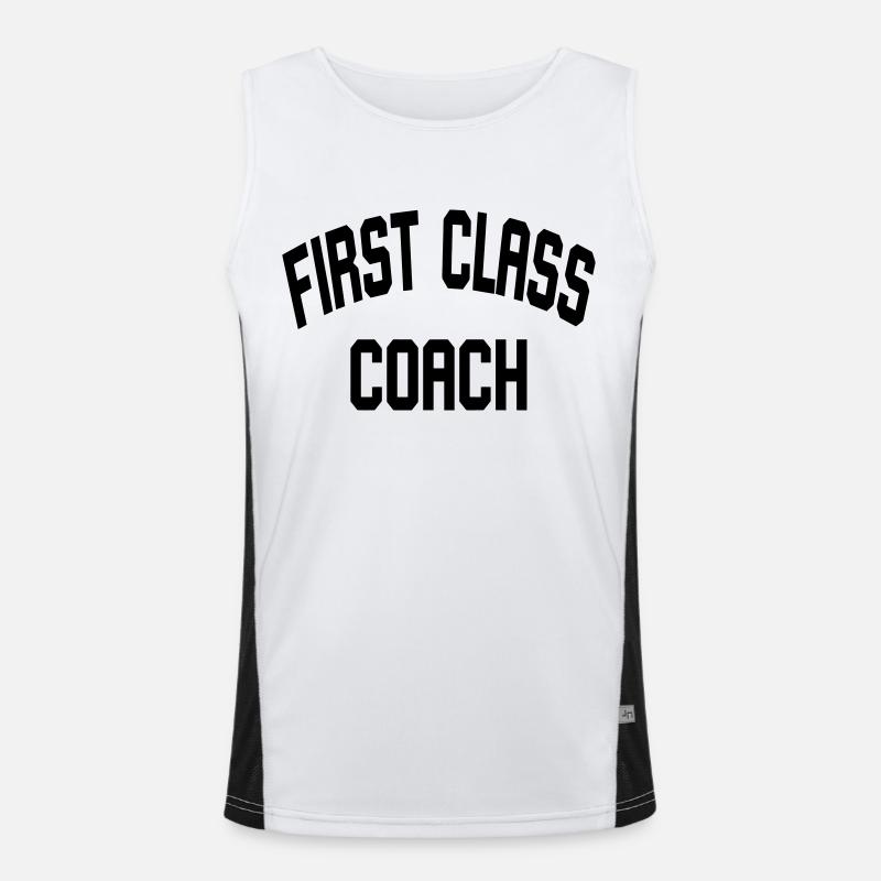 First class coach - Men's Functional Contrast Tank Top  - white/black