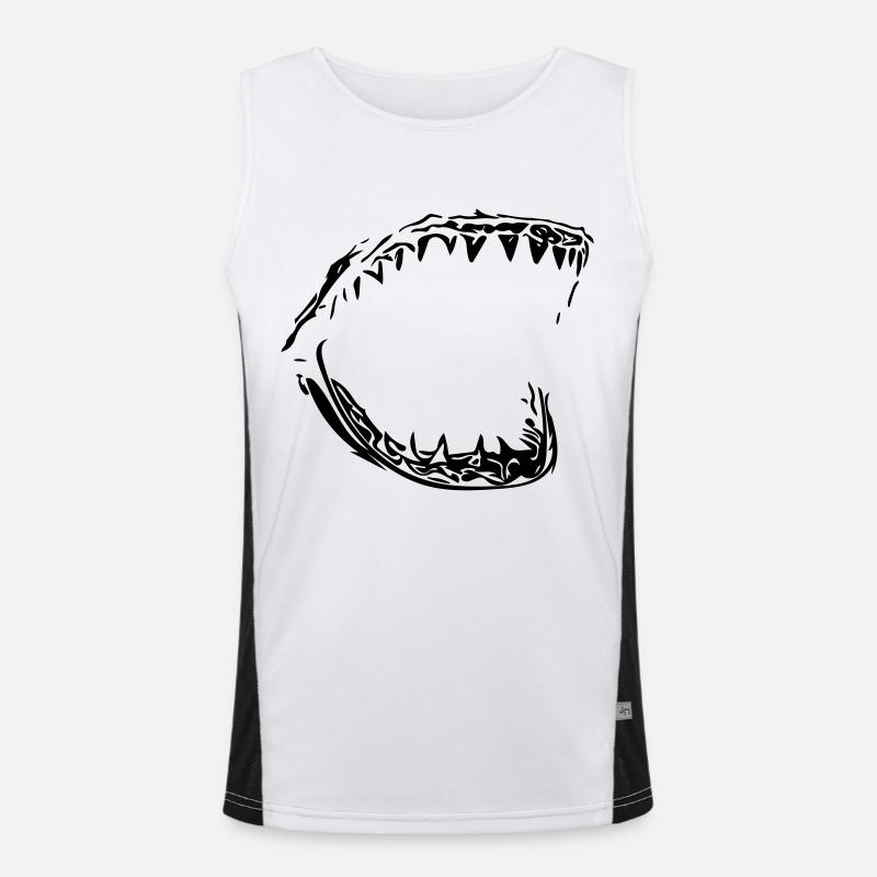 Mors de requin vecteur géant Débardeur respirant contrasté Homme 