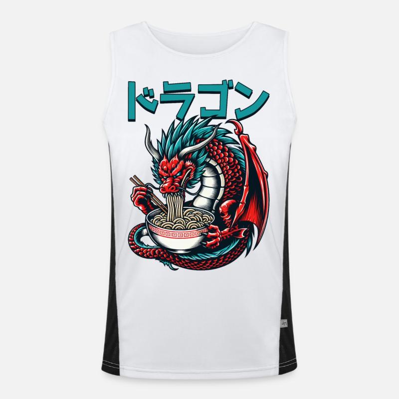 Ramen dragon japonais Débardeur respirant contrasté Homme 
