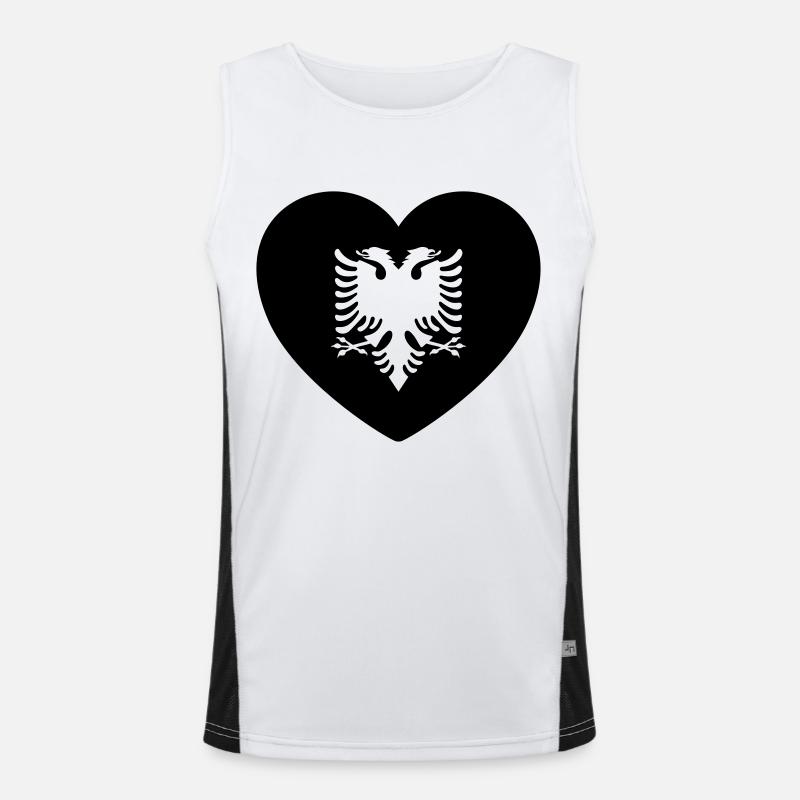 Albanien Funktionelles Kontrast-Tank Top für Männer 