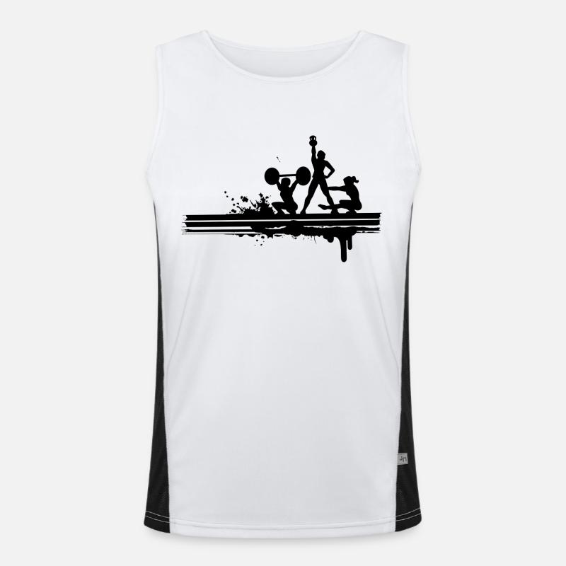 3 athlètes dévoués Débardeur respirant contrasté Homme 