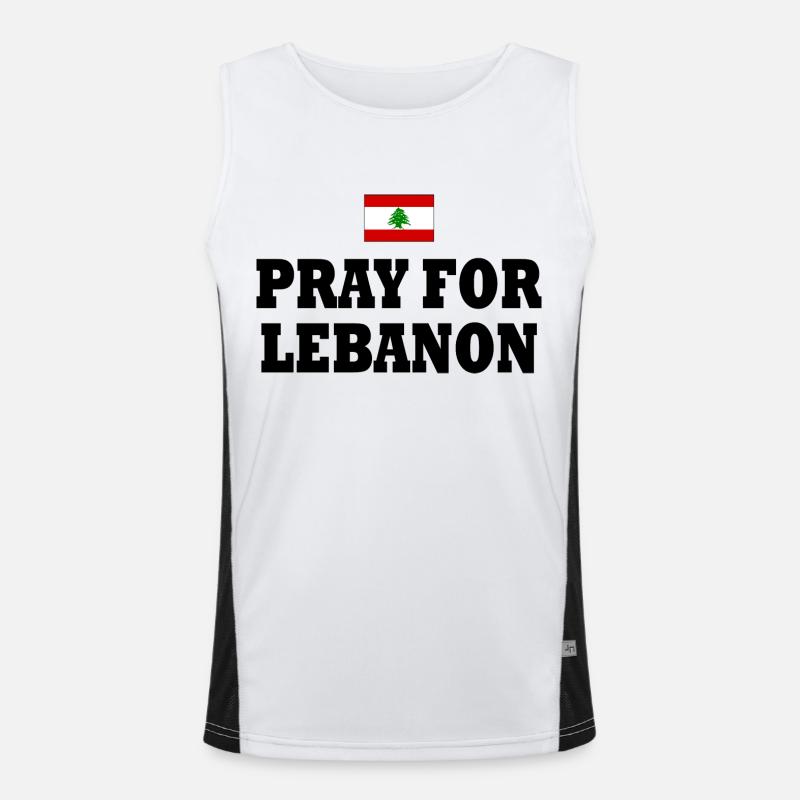 Pray for lebanon Débardeur respirant contrasté Homme 