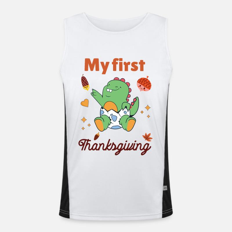 My first Thanksgiving - Men's Functional Contrast Tank Top - white/black