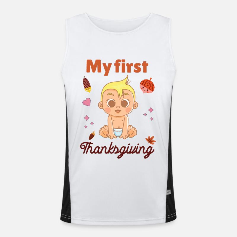 Mon premier Thanksgiving Débardeur respirant contrasté Homme 