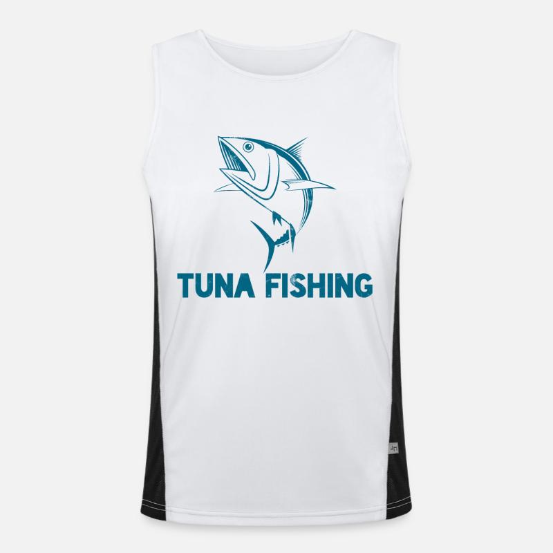 Pêche - Pêche - Thon - Cadeau Débardeur respirant contrasté Homme 