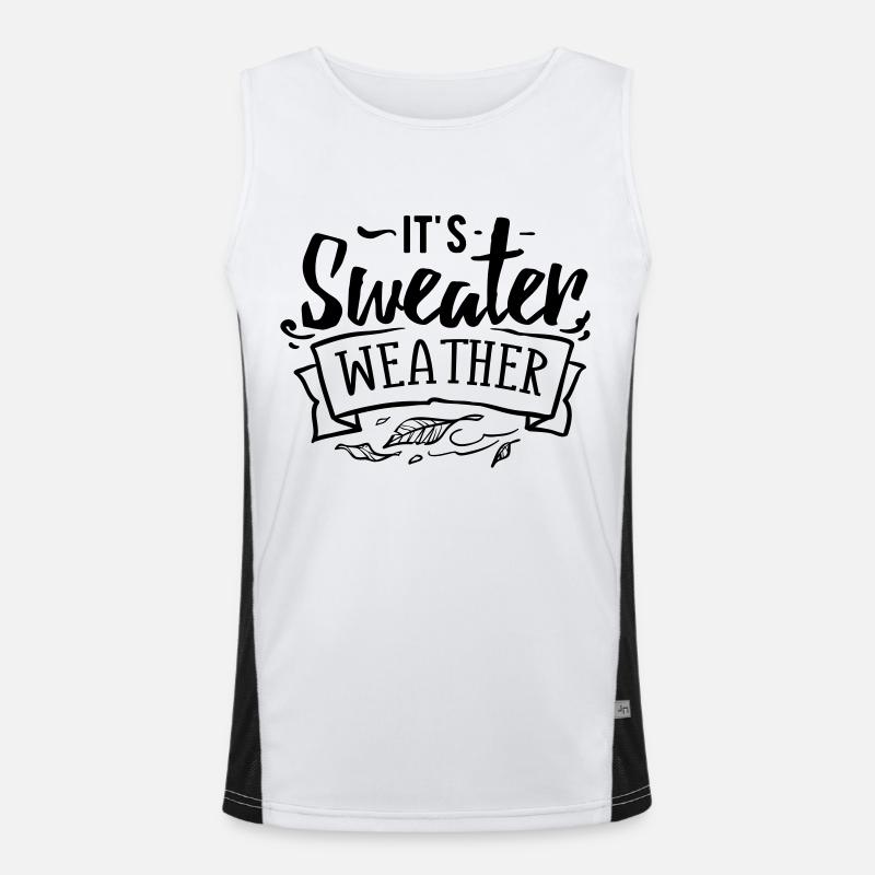 Es ist Pulloverwetter Funktionelles Kontrast-Tank Top für Männer 