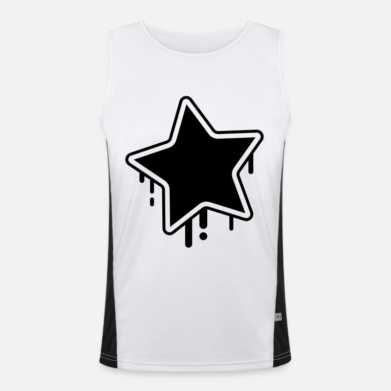 Stern Design Funktionelles Kontrast-Tank Top für Männer 