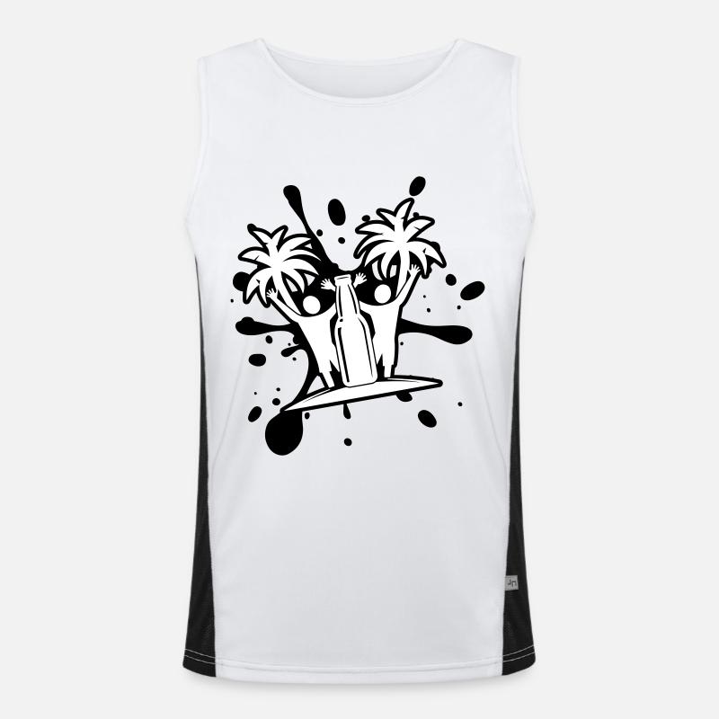 Drinking Beach Party Men's Functional Contrast Tank Top 
