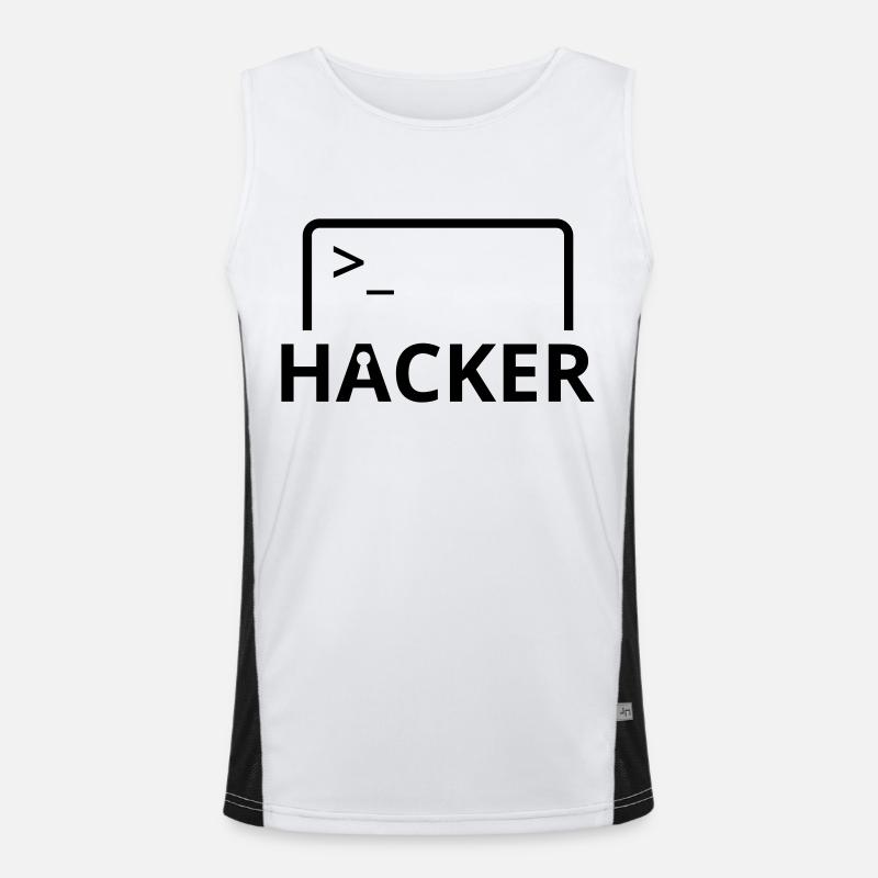 Hacker computer scientist computer programmer Men's Functional Contrast Tank Top 