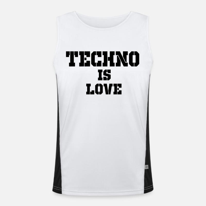 la techno c'est l'amour Débardeur respirant contrasté Homme 