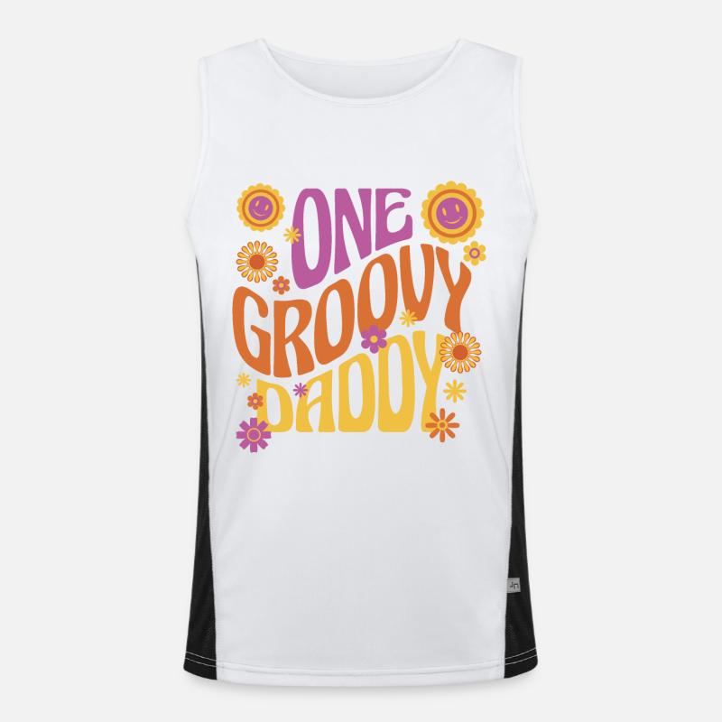 Ein grooviger Papa, Ein toller Papa Funktionelles Kontrast-Tank Top für Männer 