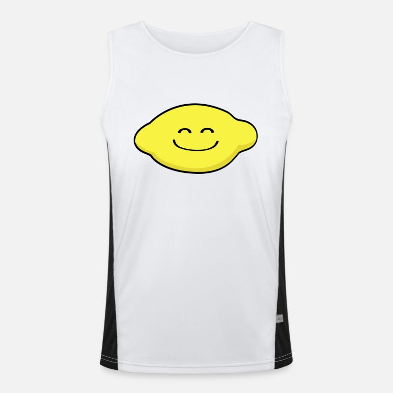 Zitrone Funktionelles Kontrast-Tank Top für Männer 