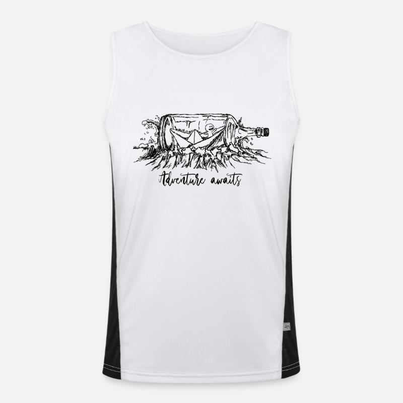 adventure awaits Geschenk Idee Funktionelles Kontrast-Tank Top für Männer 