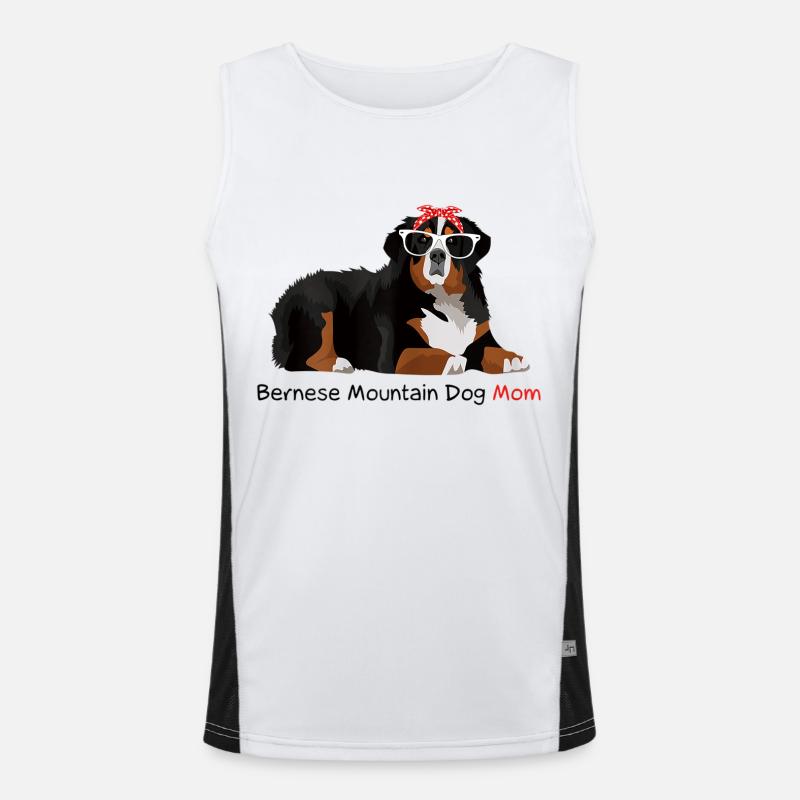 Berner Sennenhund Funktionelles Kontrast-Tank Top für Männer 
