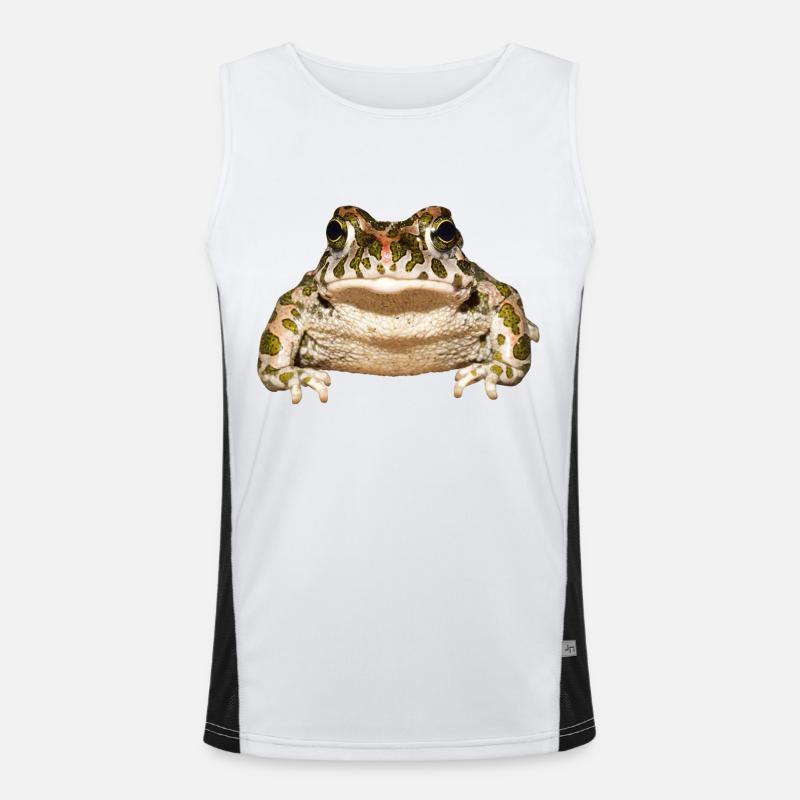 frog frog crocodile toad animal animals Men's Functional Contrast Tank Top 
