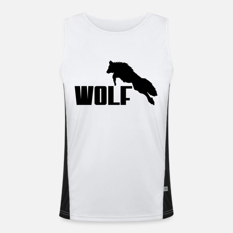Wolf logo Men's Functional Contrast Tank Top 