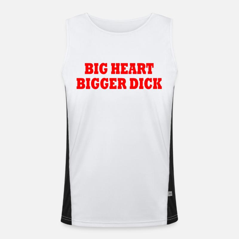 big heart bigger dick Funktionelles Kontrast-Tank Top für Männer 