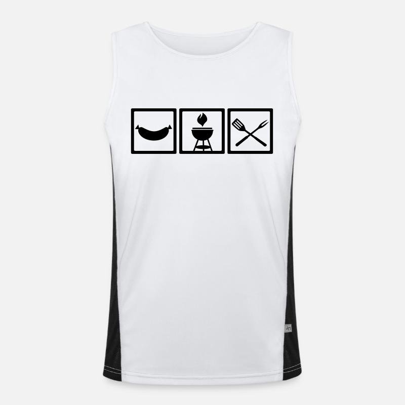 Grill Funktionelles Kontrast-Tank Top für Männer 