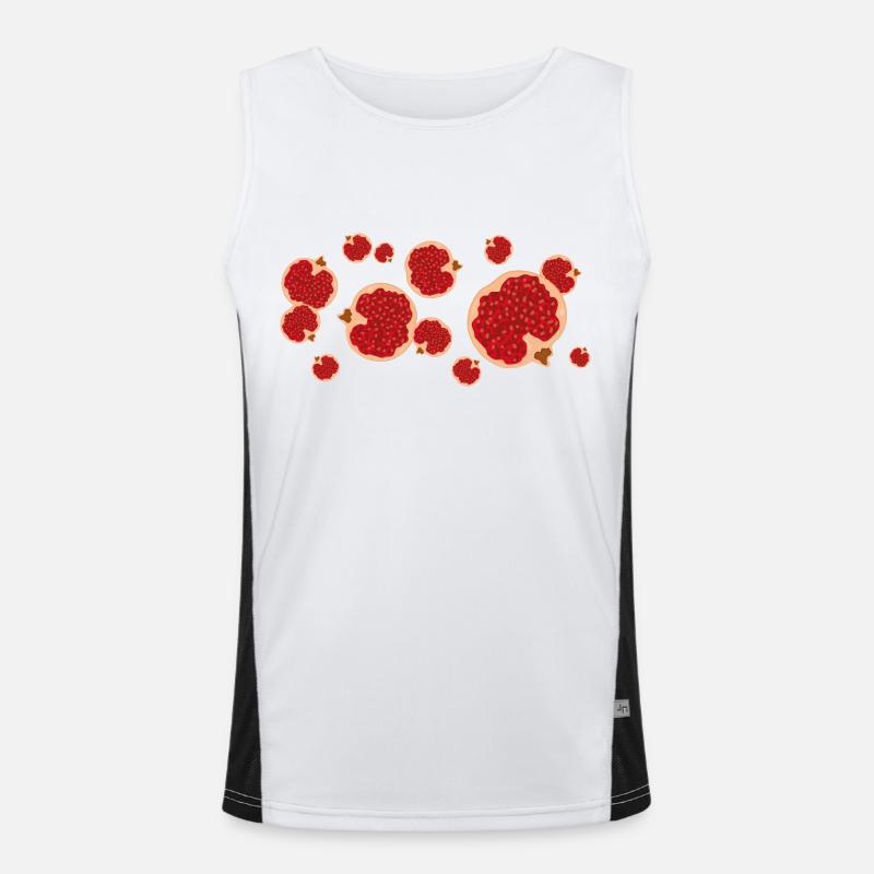 Der Duft des Granatapfels Funktionelles Kontrast-Tank Top für Männer 