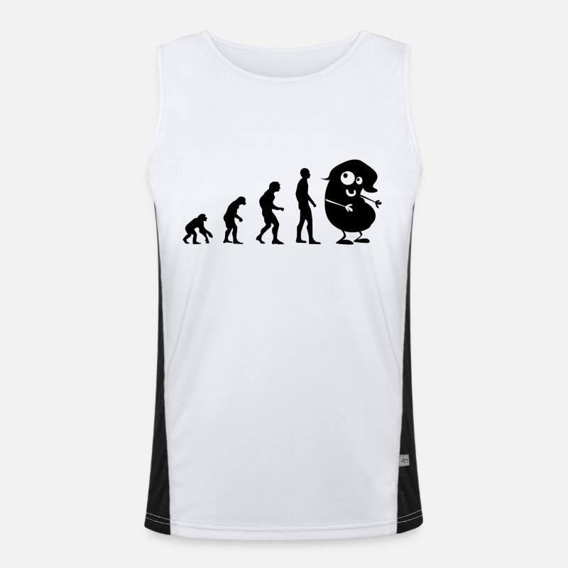 Evolution - die Bohne Funktionelles Kontrast-Tank Top für Männer 