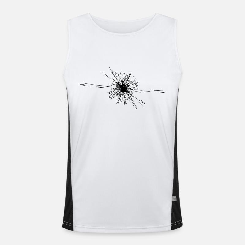 Vector Sternen Nova Explosion Funktionelles Kontrast-Tank Top für Männer 