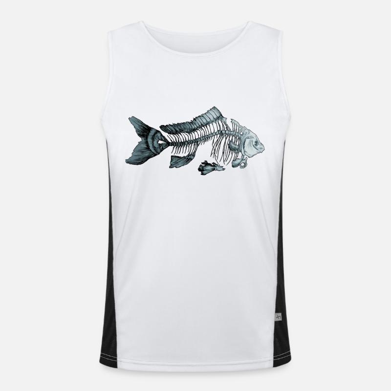Blue Fish Funktionelles Kontrast-Tank Top für Männer 