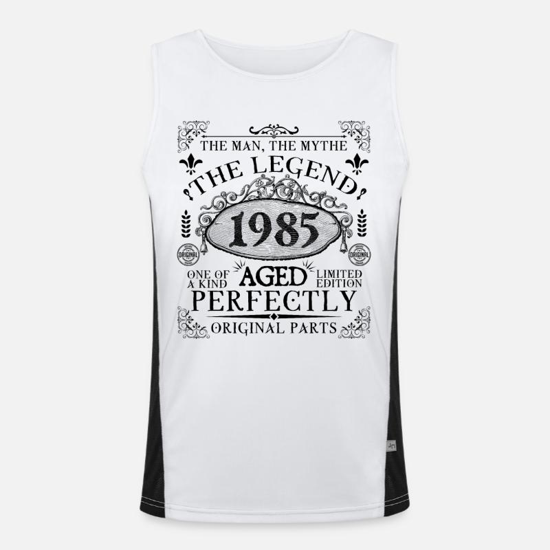 1985 | Die Legende seit 1985 Geburtstag Funktionelles Kontrast-Tank Top für Männer 