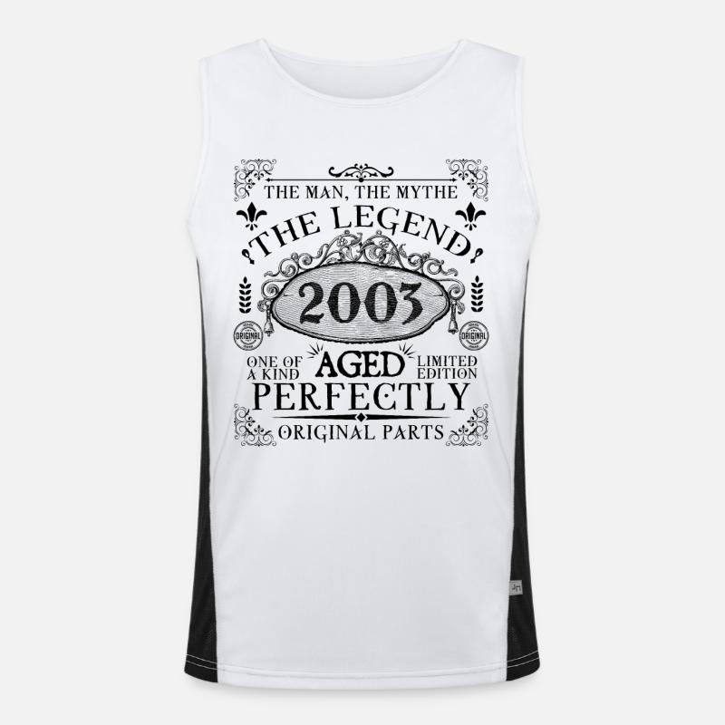 2003 | Die Legende seit 2003 Geburtstag Funktionelles Kontrast-Tank Top für Männer 
