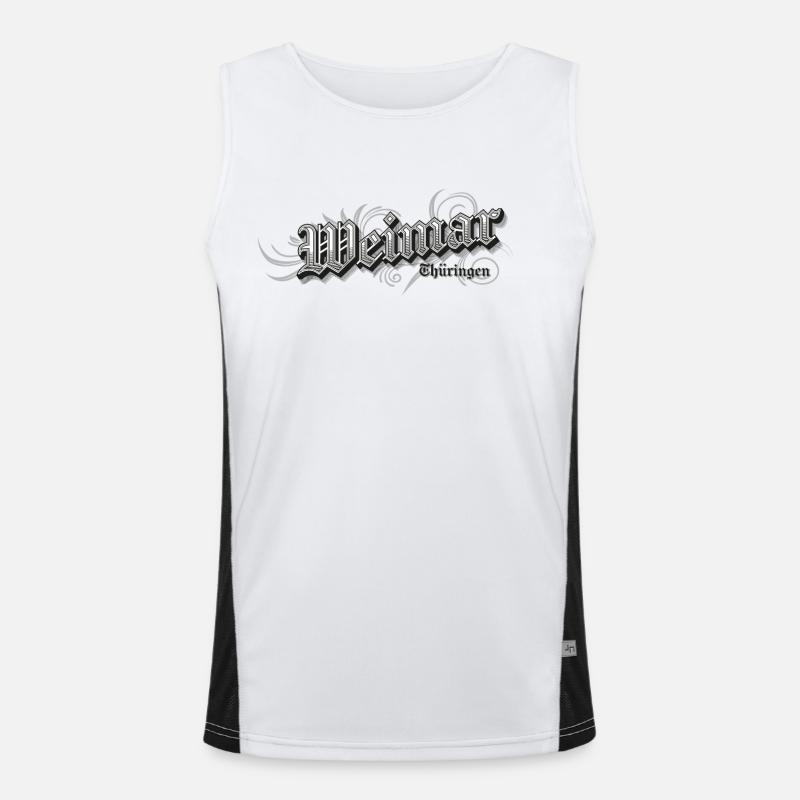 Weimar Thuringia Vintage Look Men's Functional Contrast Tank Top 