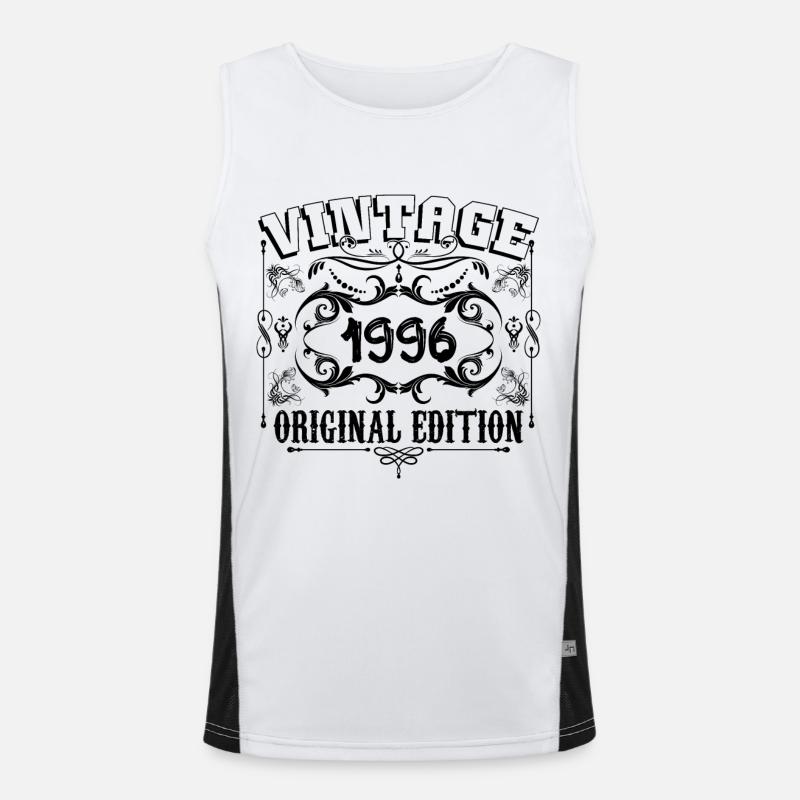 1996 | Vintage Aged Original 1996 Geburtstagsgeschenk Funktionelles Kontrast-Tank Top für Männer 