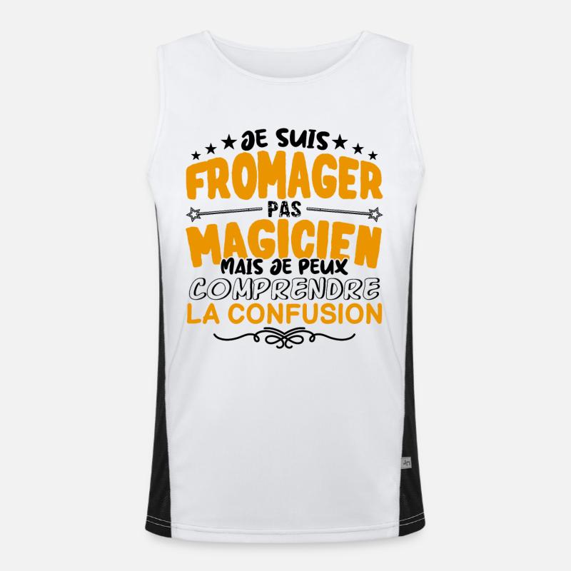 Fromager pas Magicien | le Meilleur Fromager cade Débardeur respirant contrasté Homme 