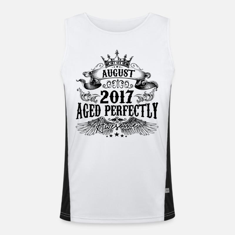 | 2017 August Aged Perfectly 2017 Geburtstagsgeschenk Funktionelles Kontrast-Tank Top für Männer 