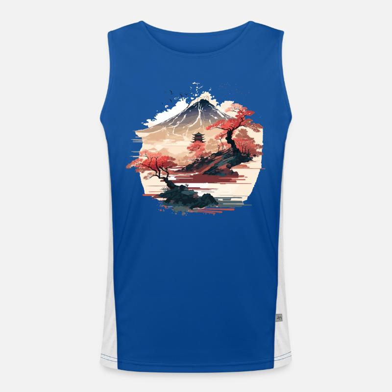 Asian Men's Functional Contrast Tank Top 