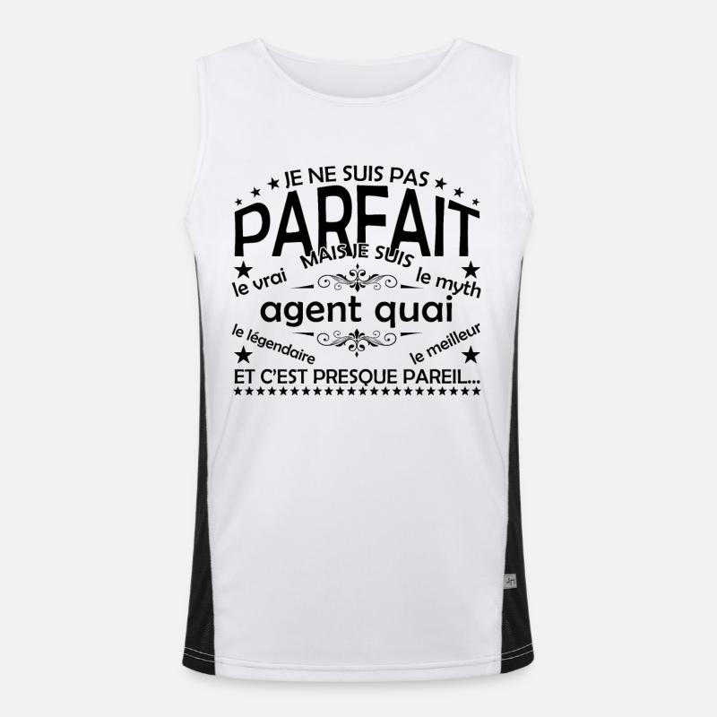 Dock Agent Geschenk Dock Agent Der echte Dock Agent Funktionelles Kontrast-Tank Top für Männer 